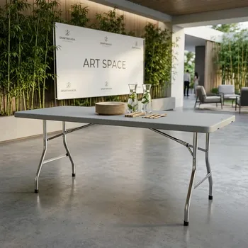 Аренда Серый стол под скатерть для кейтеринга Сочи ART SPACE