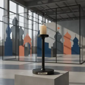 Аренда Подсвечник Бренна черный размер M в этно-парке «Моя Россия» — ART SPACE