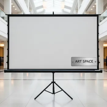 Аренда Экран на штативе Braun Standard 155х155 см бело серебристый с антибликовым покрытием в Университете «Сириус» — ART SPACE