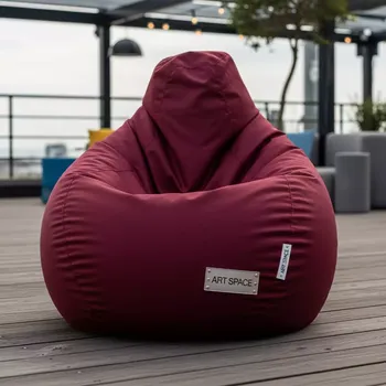 Аренда Кресло мешок Beanbag бордо на территории Морпорта Сочи — ART SPACE
