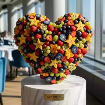 Аренда Сердце фруктовое 60 см в ресторане «Магеллан» — ART SPACE