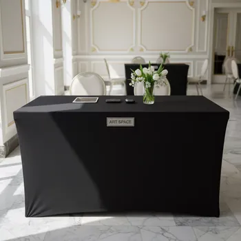 Аренда Скатерть стрейч для стола 150х75 черная в Boutique Hotel PORTUM 1905 — ART SPACE