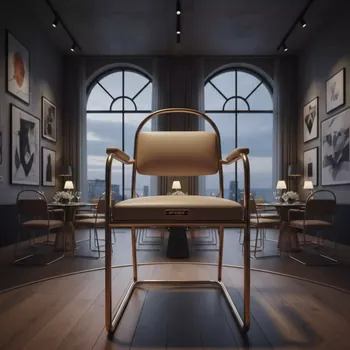 Аренда Стул Хит антик золото на белом кожзам бежевый в Imeretinskiy Hotel — ART SPACE