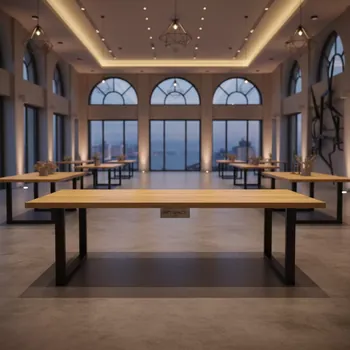 Аренда Стол золотой бук Лидер 2 2400x900 в Pullman Sochi Centre — ART SPACE