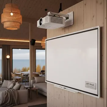 Аренда Доска интерактивная Classic Solution CS IR 85Tu с проектором Optoma X309ST и креплением Wize WTH140 в пляжном клубе Del Mar — ART SPACE