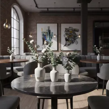 Аренда Набор ваз белых Рондо в ресторане «Brunello» — ART SPACE