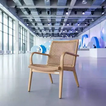 Аренда Кресла Канны плетеное из роупа бежевое в Керлинговом центре «Ледяной куб» — ART SPACE