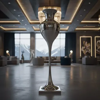 Аренда Ваза зеркальная на высокой ножке Мирор в Golden Tulip Rosa Khutor — ART SPACE