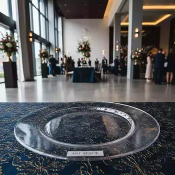 Аренда Тарелки подстановочной прозрачной Ариэль 320 мм в Karat Resort — ART SPACE