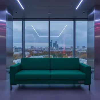 Аренда Диван тканевый Klippan зеленый в Panorama by Mercure — ART SPACE