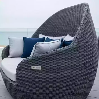 Аренда Диван лаунж плетеный Shell в пляжном клубе Del Mar — ART SPACE