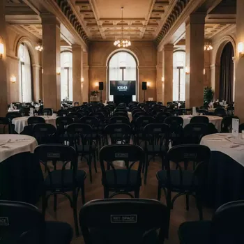 Аренда Стулья деревянные черные для конференции в ресторане «Brunello» — ART SPACE