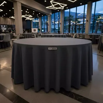 Аренда Скатерть круглая темно серого цвета диаметр 2,3 м в Novotel Resort — ART SPACE