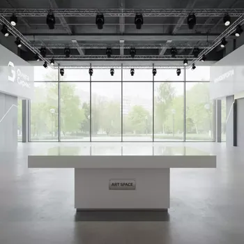 Аренда Стол подиум Лаконичность белая столешница в Omega Sirius — ART SPACE
