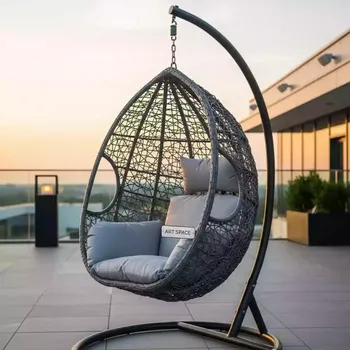 Аренда Кресло подвесное из искусственного ротанга МД 1007 серое в Novotel Resort — ART SPACE