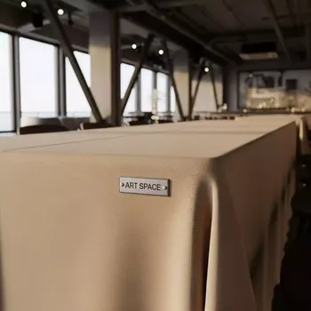 Аренда Скатерть прямоугольная Габардин шампань 3000х2250 мм в пляжном клубе Del Mar — ART SPACE