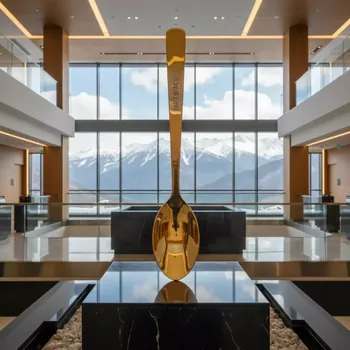 Аренда Ложка чайная золотая Sapporo 140 мм на курорте «Газпром» (Альпика) — ART SPACE