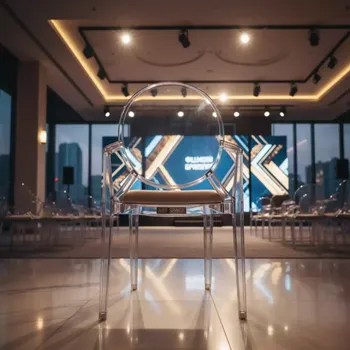 Аренда Стул ХЭМПСОН прозрачный с бежевой бархатной подушкой в Pullman Sochi Centre — ART SPACE