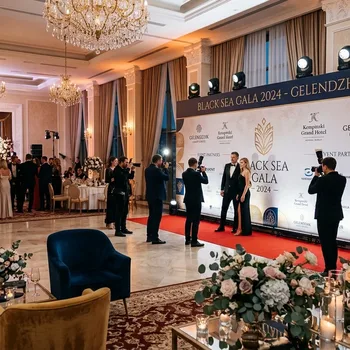 Аренда пресс-воллов для банкета в Геленджике: профессиональное оформление фотозон от ART SPACE