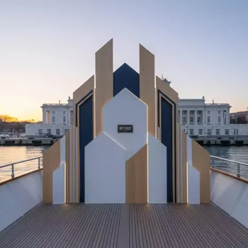Аренда Фон для декора на VIP теплоходе (Морпорт Сочи) — ART SPACE