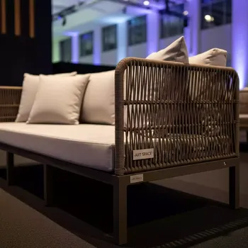 Аренда Диван из искусственного ротанга YH C3130W 3 brown в Университете «Сириус» — ART SPACE