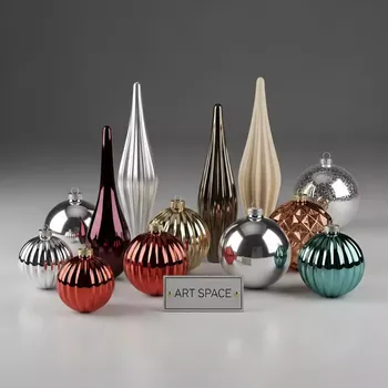 Аренда Набор ёлочных игрушек 12 штук в ресторане «Паруса» — ART SPACE