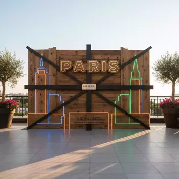 Аренда Фон деревянный Париж в ресторане «La Terrazza» — ART SPACE