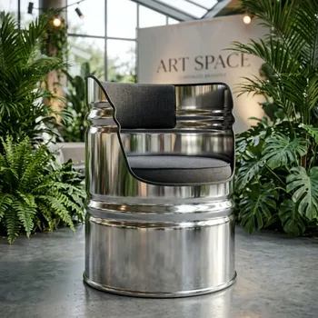 Аренда серебристого кресла Barrel Silver в Сочи