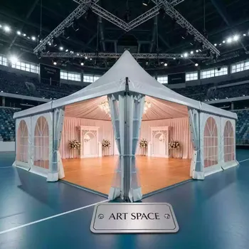 Аренда Шатер тентовый 10х10 с полом в ледовой арене «Шайба» — ART SPACE