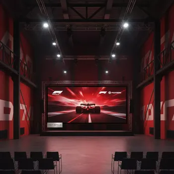 Аренда Полотно на люверсах Corvus 16 9 347х205 белое матовое в Red Arena — ART SPACE