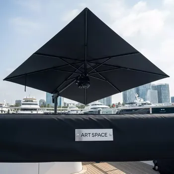 Аренда Зонт профессиональный Galileo Dark 3,5x3,5 м на VIP-яхте (Имеретинский порт) — ART SPACE