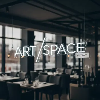 Аренда Неоновая вывеска гирлянда в ресторане «Voda» — ART SPACE