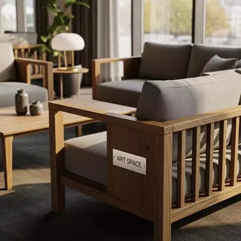 Аренда Комплект мебели лаунж деревянный Adrian в Green Flow Hotel — ART SPACE
