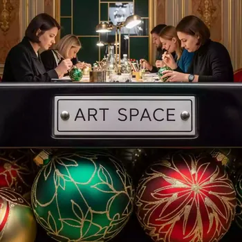 Аренда Мастер класс по росписи ёлочных игрушек в усадьбе Голицына — ART SPACE