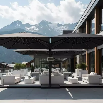Аренда Зонт профессиональный двухкупольный Galaxia Dual T Carbon 2,9х6,3 м в Radisson Hotel Rosa Khutor — ART SPACE