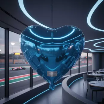 Аренда Сердце фольгированное 46 см голубое в ресторане «La Terrazza» — ART SPACE