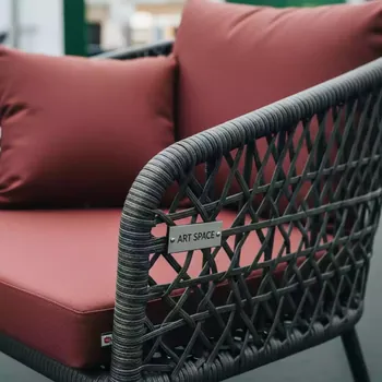 Аренда Кресло плетеное с подушками Torino в Green Flow Hotel — ART SPACE