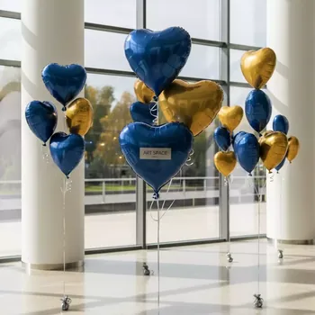 Аренда Сердца с гелием 30 см в Pullman Sochi Centre — ART SPACE