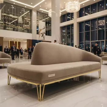 Аренда Банкетки Gold Mokka бежевая в Гранд Отель Сочи — ART SPACE
