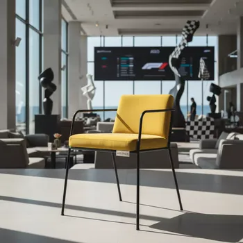 Аренда Стул черный с лимонной бархатной подушкой УНИСОН в Rodina Grand Hotel & SPA — ART SPACE