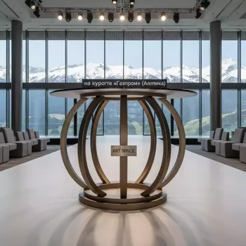 Аренда Подстолье металлическое round Lotus на курорте «Газпром» (Альпика) — ART SPACE