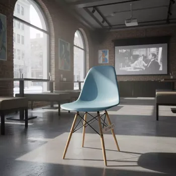 Аренда Стул голубой Eames DSW в ресторане «Brunello» — ART SPACE