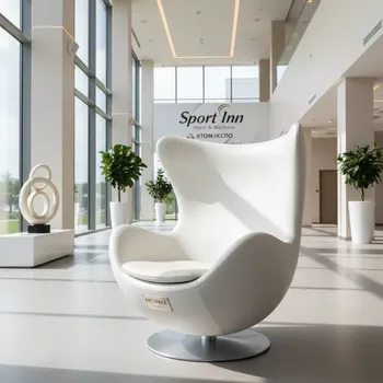 Аренда Кресло яйцо Scoop белое из экокожи в Sport Inn Hotel & Wellness — ART SPACE