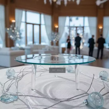 Аренда Блюдо стеклянное круглое на ножках 350 мм в Imeretinskiy Hotel — ART SPACE