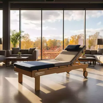 Аренда Шезлонг лежак деревянный для Spa в ресторане «Паруса» — ART SPACE