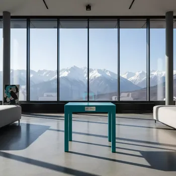 Аренда Стол придиванный Домино бирюза 55х55х45 см в Skypark Sochi — ART SPACE
