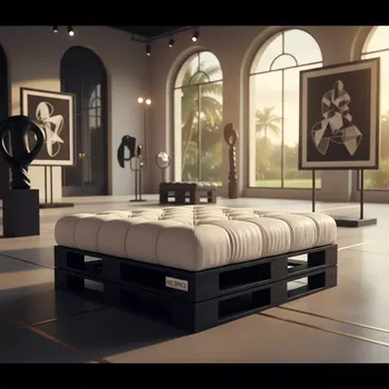 Аренда Оттоман White pallet Black в Karat Resort — ART SPACE