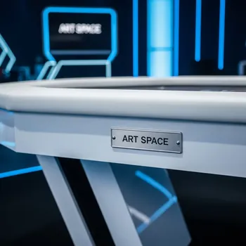 Аренда Стол белый Лидер 2 2400x800 в ледовой арене «Шайба» — ART SPACE