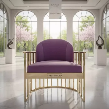 Аренда Стул золотой лиловый бархат ОКТАВА в Karat Resort — ART SPACE
