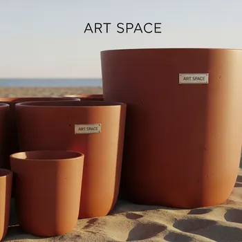 Аренда Кашпо Prosperplast Tubus Slim Beton Effect 64,35 л терракотовое на пляже «Ривьера» — ART SPACE
